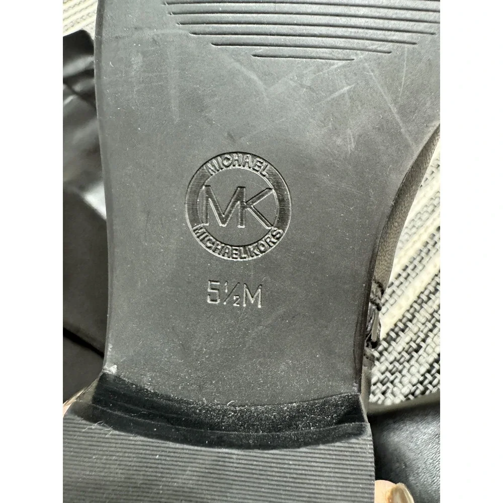 Michael Kors Boots‎ Womens Size 5.5 Black Leather Knee High Stretch Riding